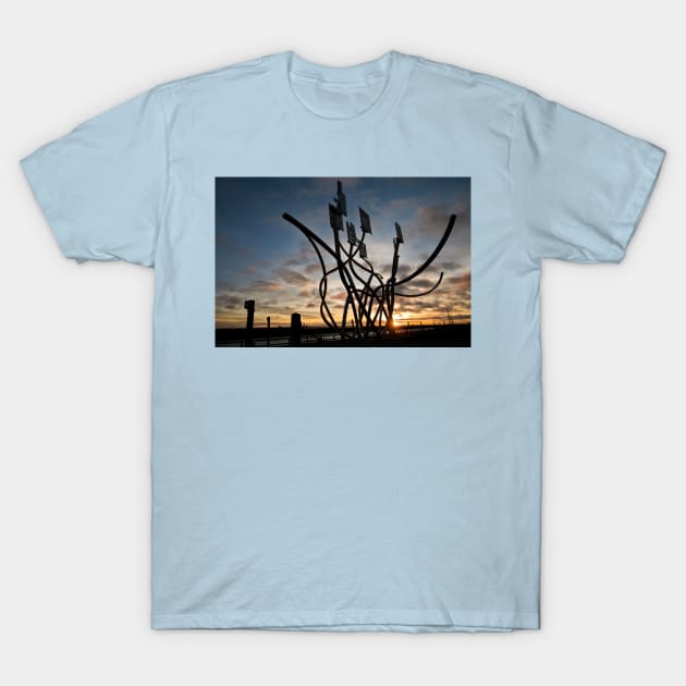 The Spirit of the Staithes just after sunrise (3) T-Shirt by Violaman